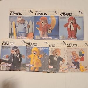 Teddy Ruxpin Clothes McCall's Sewing Pattern Vintage 1980s, Crafts